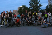 Старт ночных велосипедных покатушек (2005г)